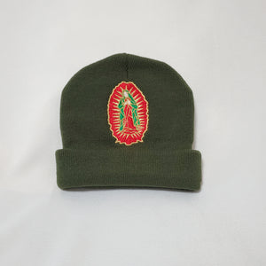 Olive Clouded Virgen Mary Beanie