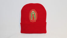 Load image into Gallery viewer, Red Clouded Virgen Mary Beanie
