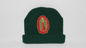 Dark Green Clouded Virgen Mary Beanie