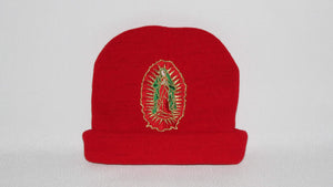 Red Clouded Virgen Mary Beanie