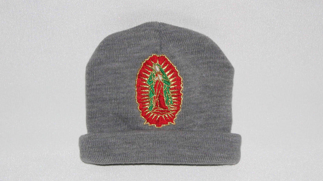 Grey Clouded Virgen Mary Beanie