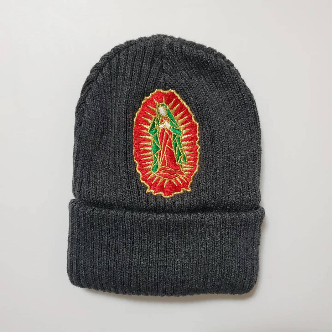 Grey Layered Clouded Virgen Mary Beanie